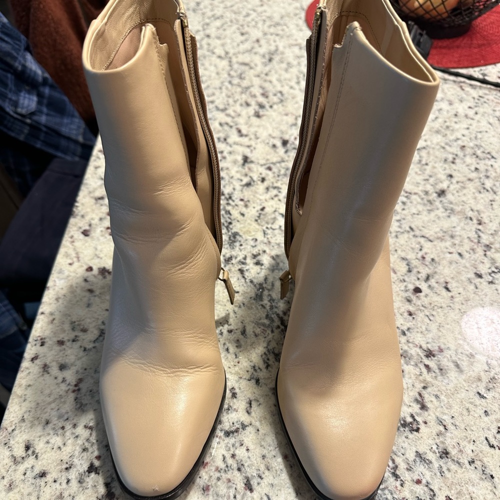 J Crew Leather Zip Booties